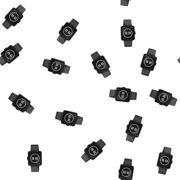 Pattern sport watch tracker cartoon vector Stock Illustration