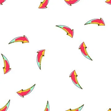 Pattern spray graffiti arrow cartoon vector Stock Illustration