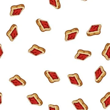 Pattern spread toast jam cartoon vector Ilustración de archivo