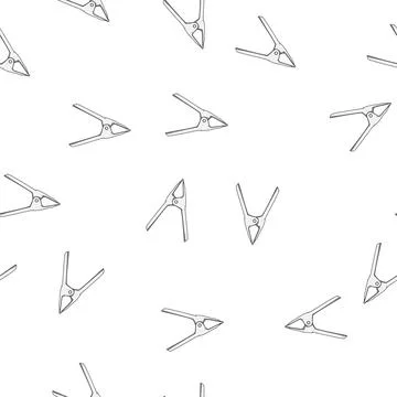 Pattern Spring clamp tool holding and gripping objects Stock Illustration