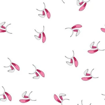 Pattern spring easter bunny ear cartoon vector Illustrazione stock