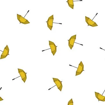 Pattern spring umbrella rain cartoon vector Stock Illustration