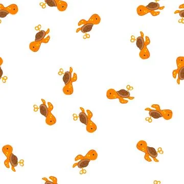 Pattern spring wind up toy cartoon vector Illustrazione stock