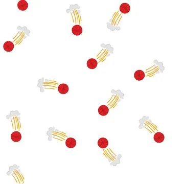 Pattern sprint speed basketball ball cartoon vector Stock Illustration