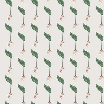 Pattern with sprouts Stock Illustration