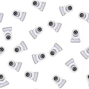 Pattern spy security camera cctv cartoon vector Illustrazione stock