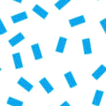 Pattern square ice cube tray cartoon vector Stock Illustration