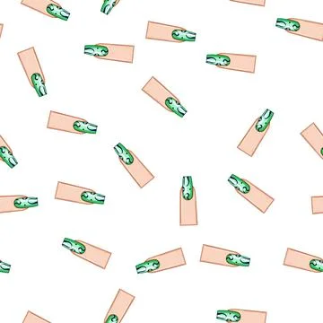 Pattern square nail shape cartoon vector Illustrazione stock