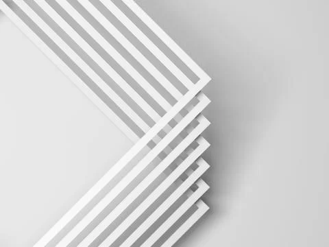 Pattern of square paper corners. 3d render Stock Illustration