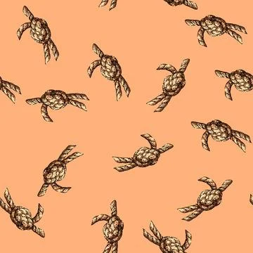 Pattern square rope knot sketch hand drawn 库存插图