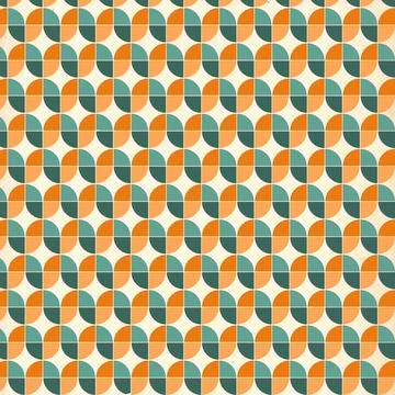 A pattern of squares and circles in various colors, patterns and textures. Foto stock