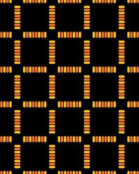 Pattern of squares and lines in yellow and black that can be used for tiles and Illustrazione stock