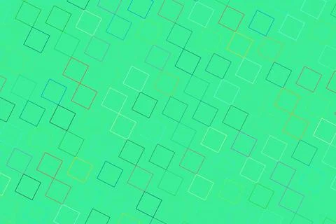 Pattern of squares on a green and blue digital background Stock Photos