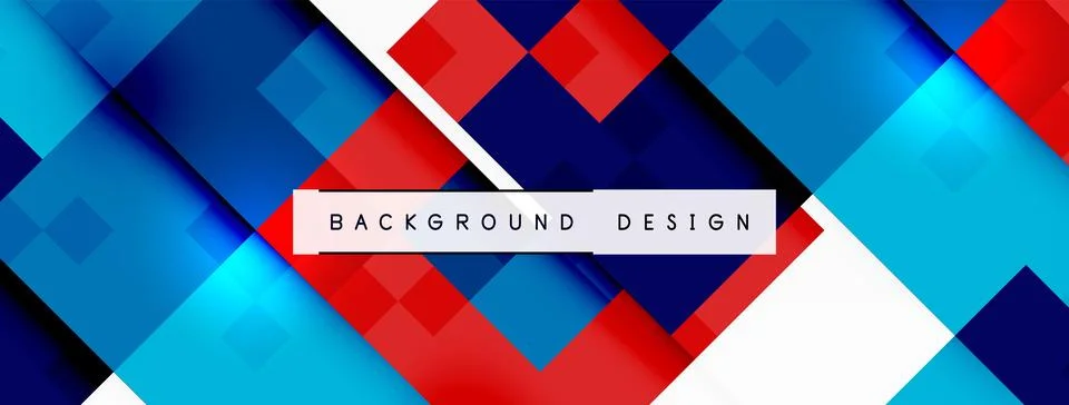 Pattern of squares in shades of blue with white border on Azure background Stock Illustration