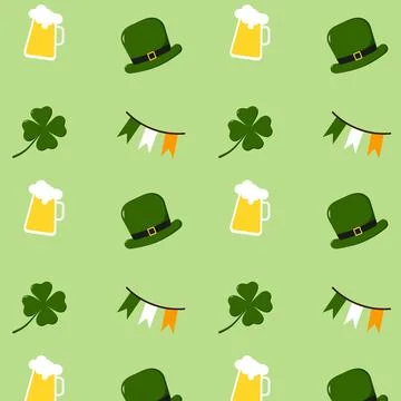 Pattern for St. Patrick's Day. Saint patrick background vector illustration Stock Illustration