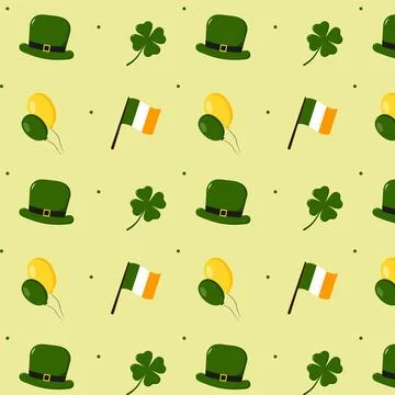 Pattern for St. Patrick's Day. Saint patrick background vector illustration Stock Illustration