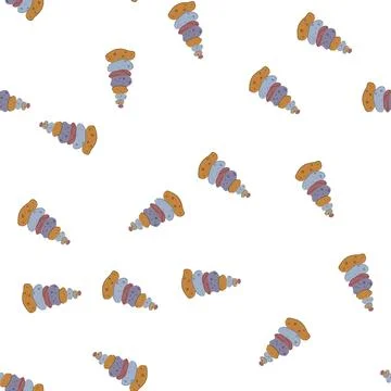 Pattern stacked balancing stones demonstrating stability and harmony Stock Illustration