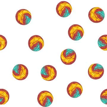 Pattern stadium soccer ball cartoon vector Illustrazione stock