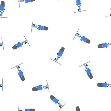 Pattern stage microphone music cartoon vector Illustrazione stock