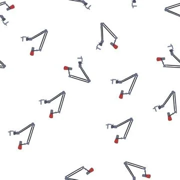 Pattern stage microphone stand cartoon vector Stock Illustration