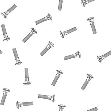 Pattern Stainless carriage bolt providing construction and fastening support 스톡 일러스트