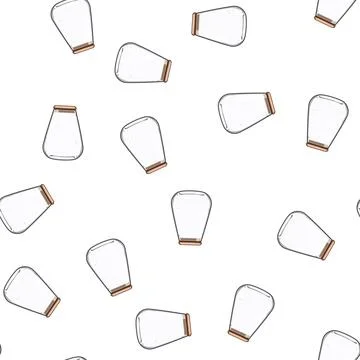 Pattern stainless eco friendly jar cartoon vector Illustrazione stock
