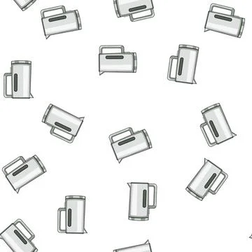 Pattern stainless kettle electric cartoon vector Stock Illustration