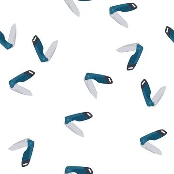 Pattern stainless knife camping cartoon vector Illustrazione stock