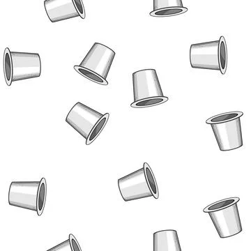Pattern stainless reusable coffee filter cartoon vector Illustrazione stock