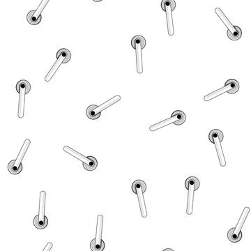 Pattern Stainless steel door handle for modern interior design Illustration