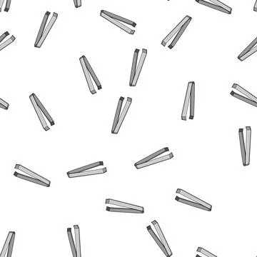 Pattern stainless sugar cube tongs cartoon vector 库存插图