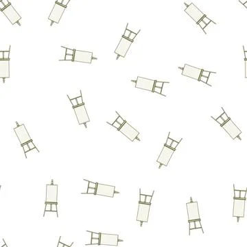 Pattern stand easel cartoon vector Stock Illustration