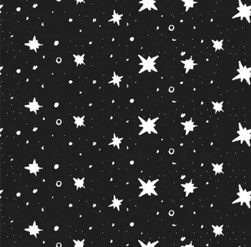 Pattern star doodle. Vector Illustration Set. Illustrazione stock