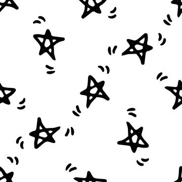 A pattern of a star with movements. The seamless pattern of a Star in the style Stock Illustration