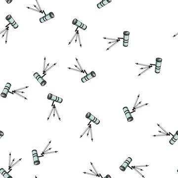 Pattern star telescope cartoon vector Stock Illustration