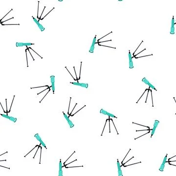 Pattern stargazing telescope cartoon vector Stock Illustration