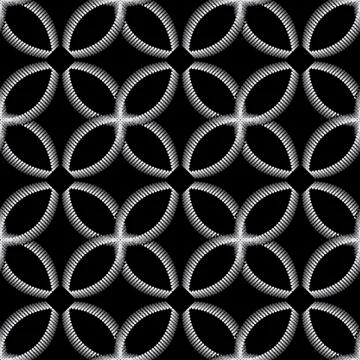 Pattern with stars on black background Stock Illustration