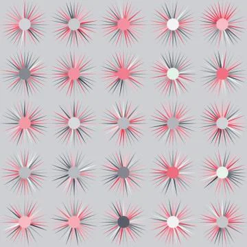 Pattern of stars on gray background Ilustração Stock