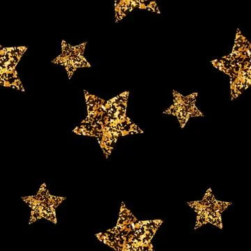 A pattern with stars with a texture Stock Illustration