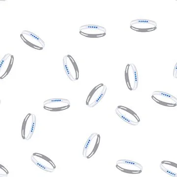 Pattern statement bracelet silver cartoon vector Stock Illustration
