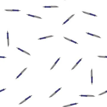 Pattern stationery pen cartoon vector sign color Stock Illustration