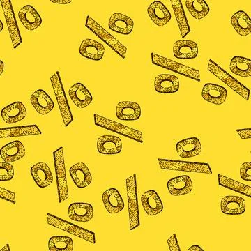 Pattern statistics percentage sign sketch hand drawn Illustrazione stock