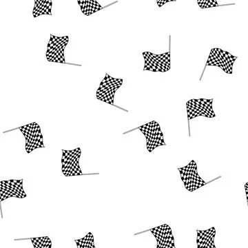 Pattern stbanner finish flag cartoon vector Illustrazione stock