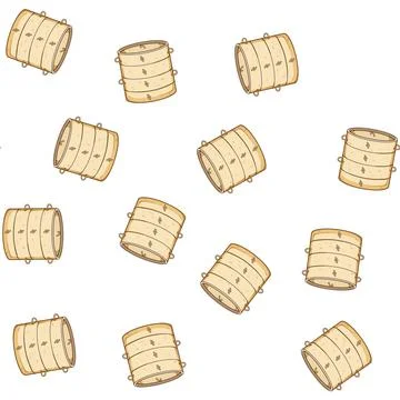 Pattern steam bamboo steamer cartoon vector Stock Illustration