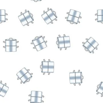 Pattern steam steamer pot cartoon vector Stock Illustration