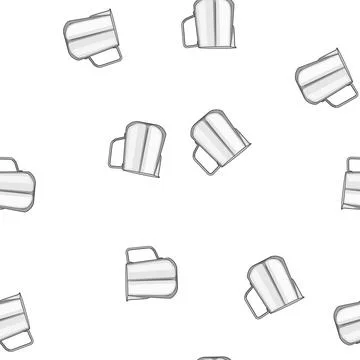 Pattern steaming milk frothing pitcher cartoon vector Stock Illustration