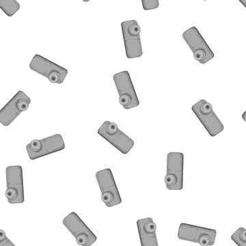 Pattern steel door handle cartoon vector Illustration