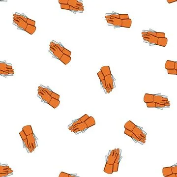 Pattern steel gloves welding cartoon vector Illustrazione stock
