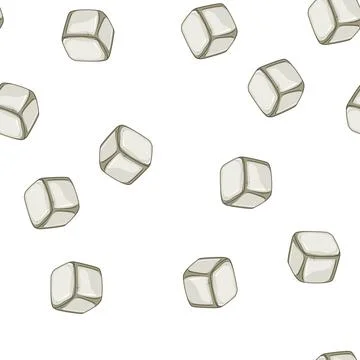 Pattern steel ice cubes reusable cartoon vector Stock Illustration