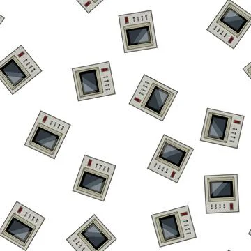 Pattern steel retro control panel cartoon vector Stock Illustration